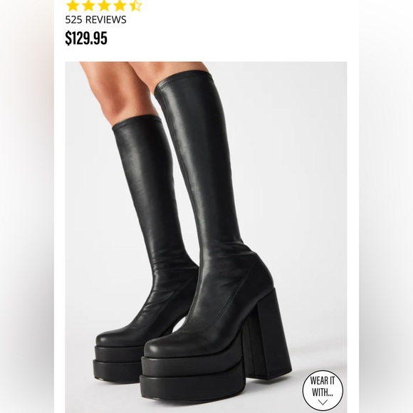 Steve Madden Cypress satin boots women’s size 10 black - Picture 8 of 9